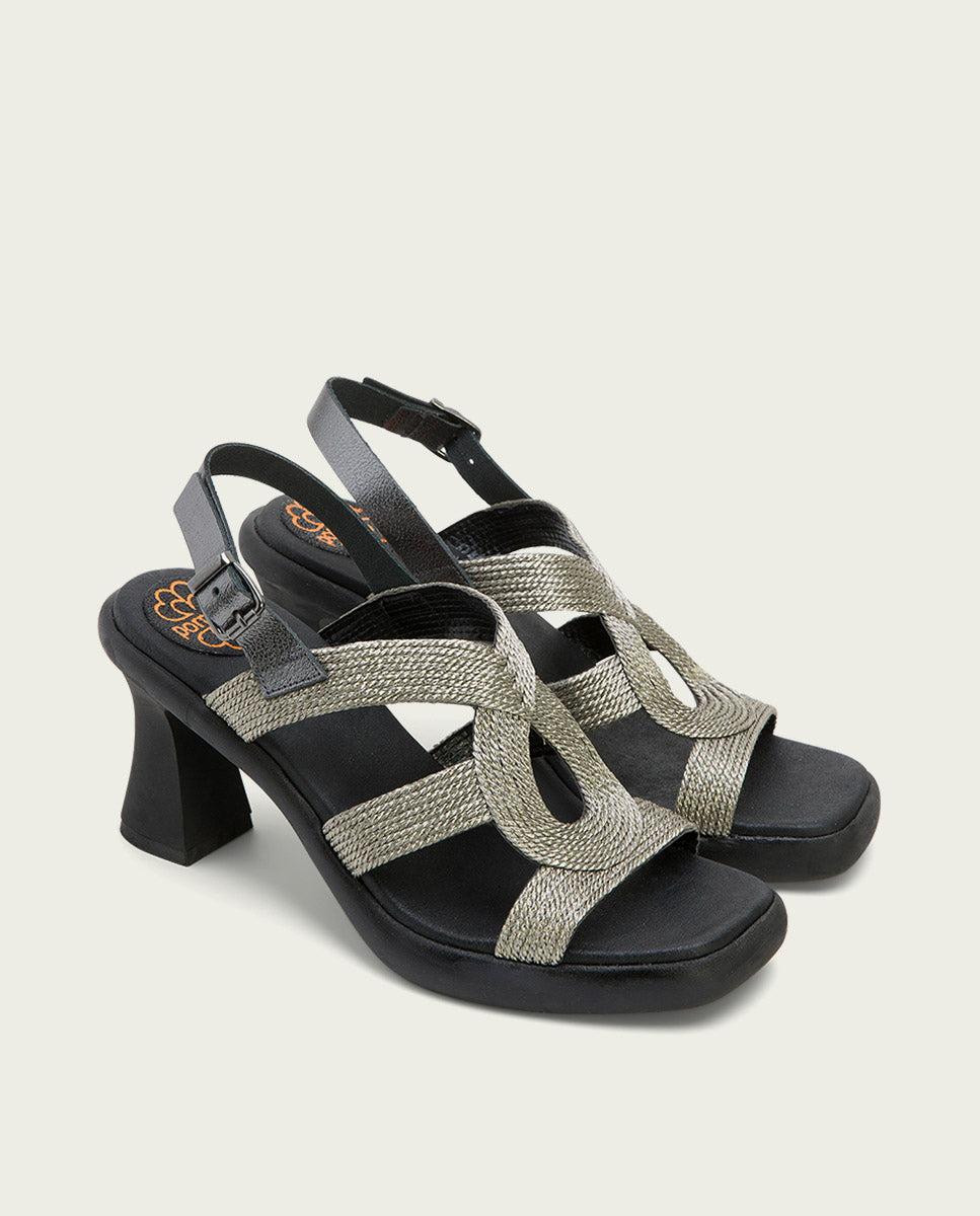 Porronet SANDALIA TACON ALTO PLOMO LADA