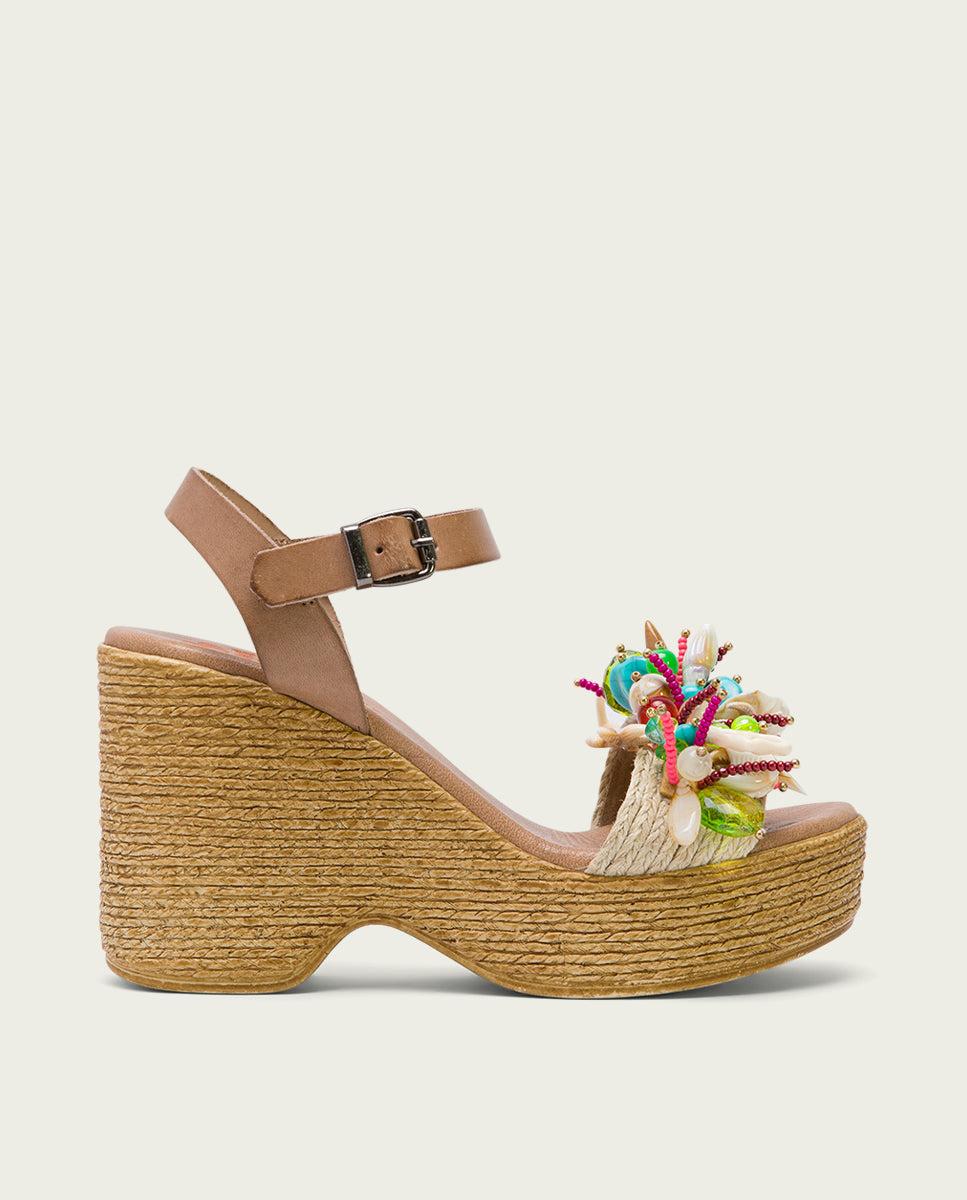 Porronet SANDALIA TACON ALTO TAUPE MIRTA