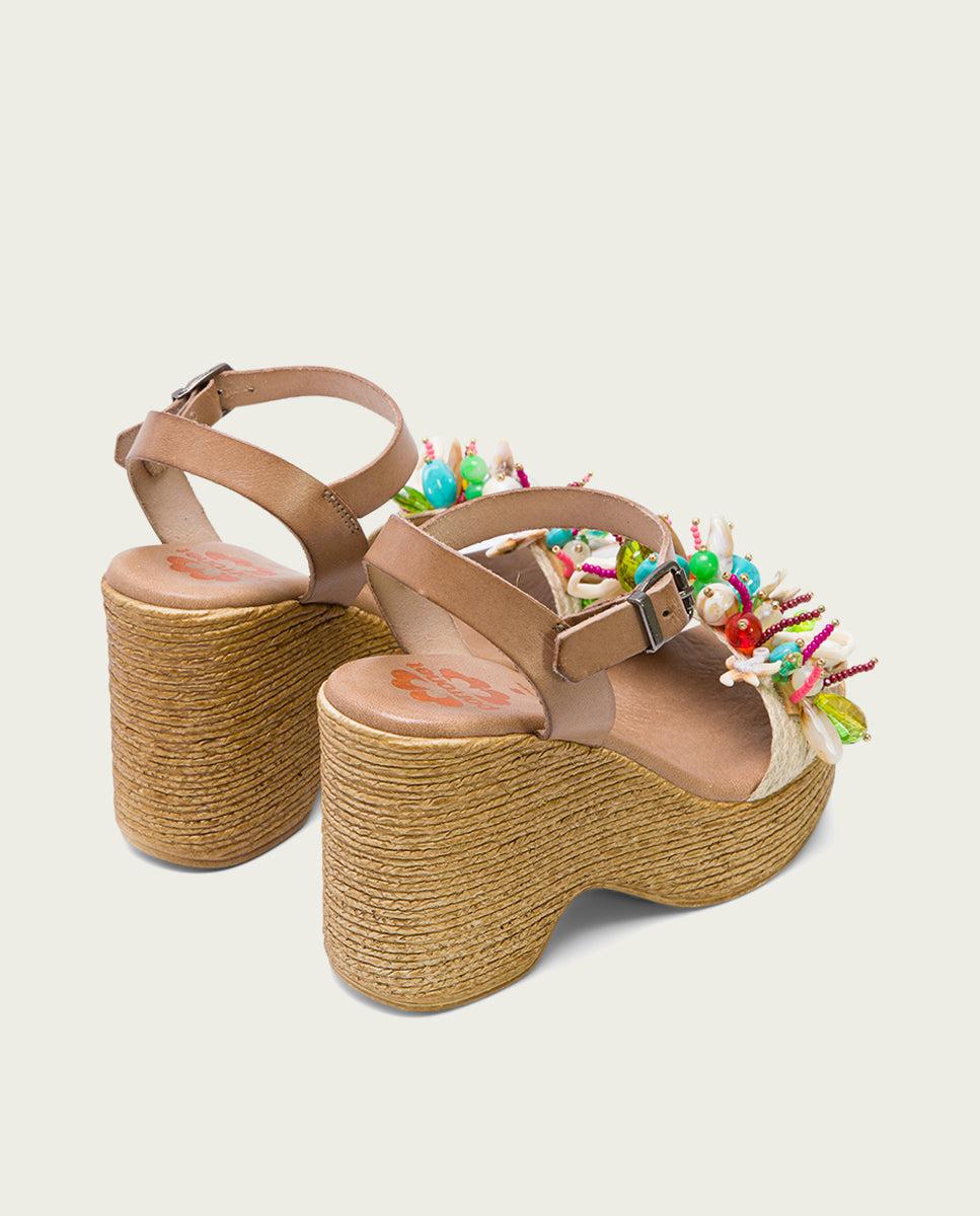 Porronet SANDALIA TACON ALTO TAUPE MIRTA