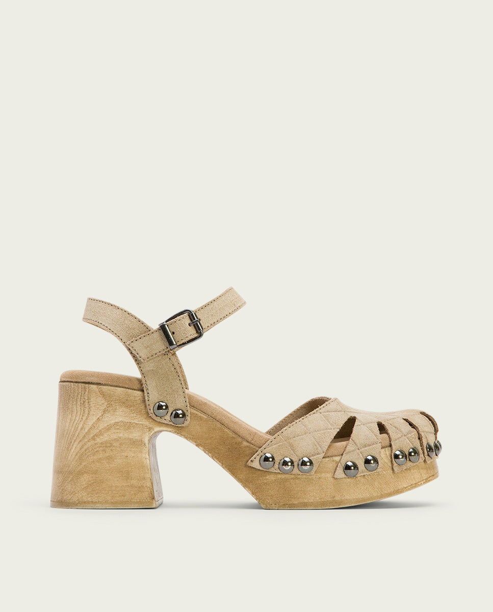 Porronet SANDALIA TACON MEDIO PIEL ARENA MARGOT