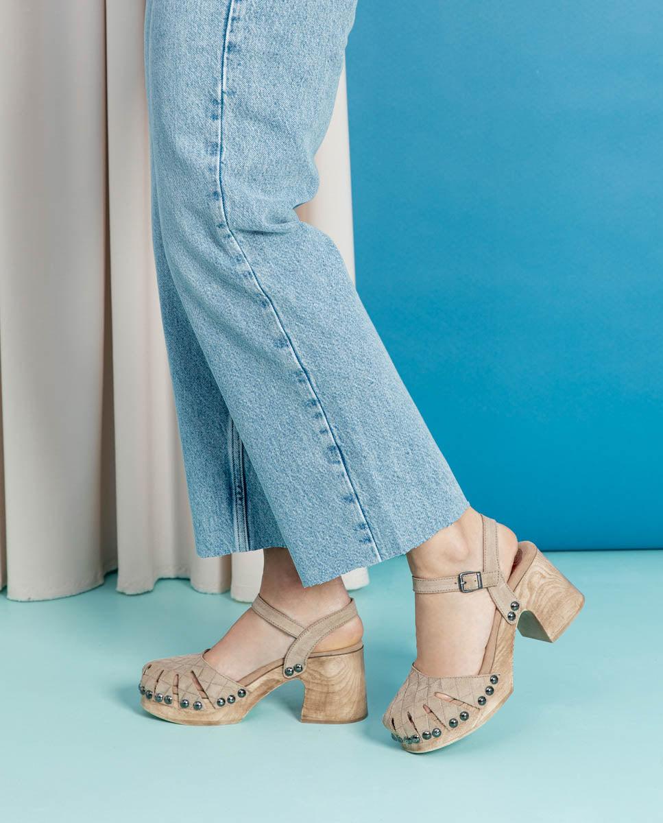 porronet SANDALIA TACON MEDIO PIEL ARENA MARGOT