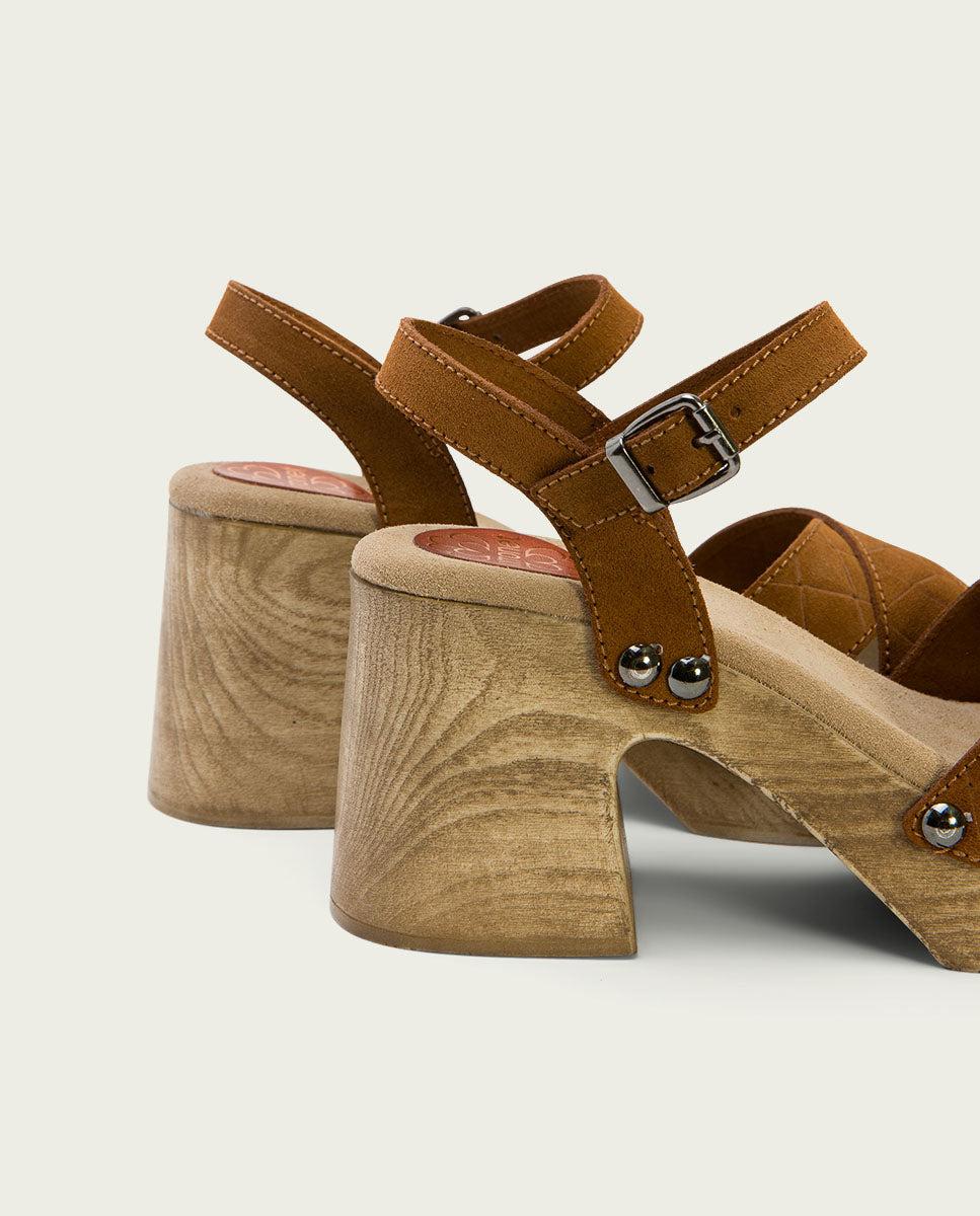 Porronet SANDALIA TACON MEDIO PIEL CUERO MABEL