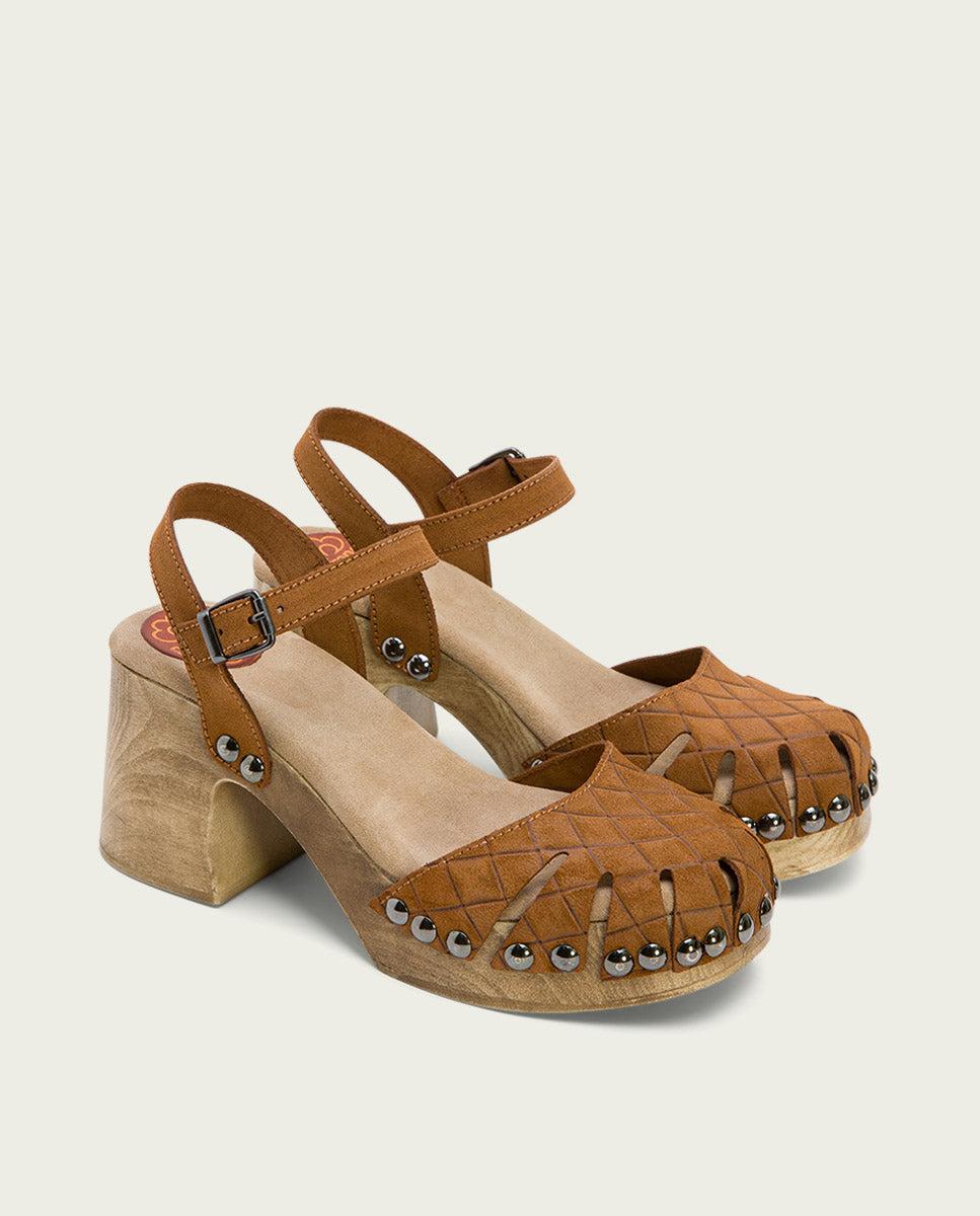 Porronet SANDALIA TACON MEDIO PIEL CUERO MARGOT