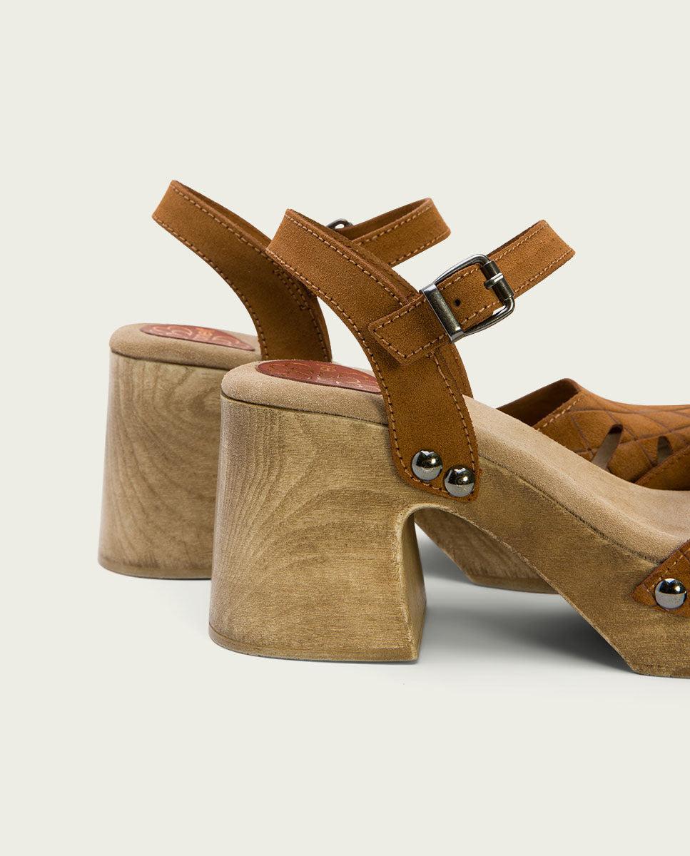 Porronet SANDALIA TACON MEDIO PIEL CUERO MARGOT