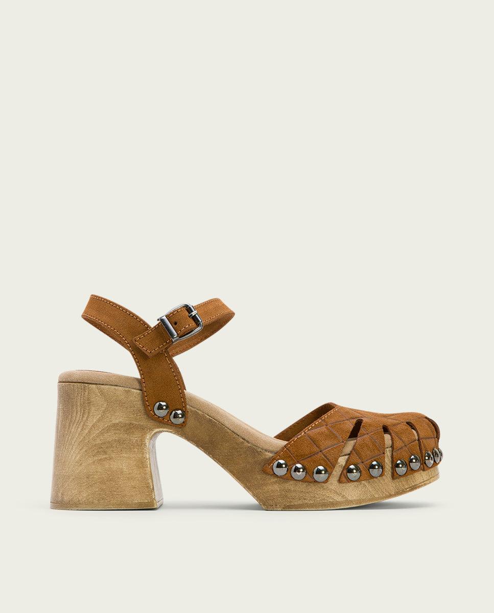 porronet SANDALIA TACON MEDIO PIEL CUERO MARGOT