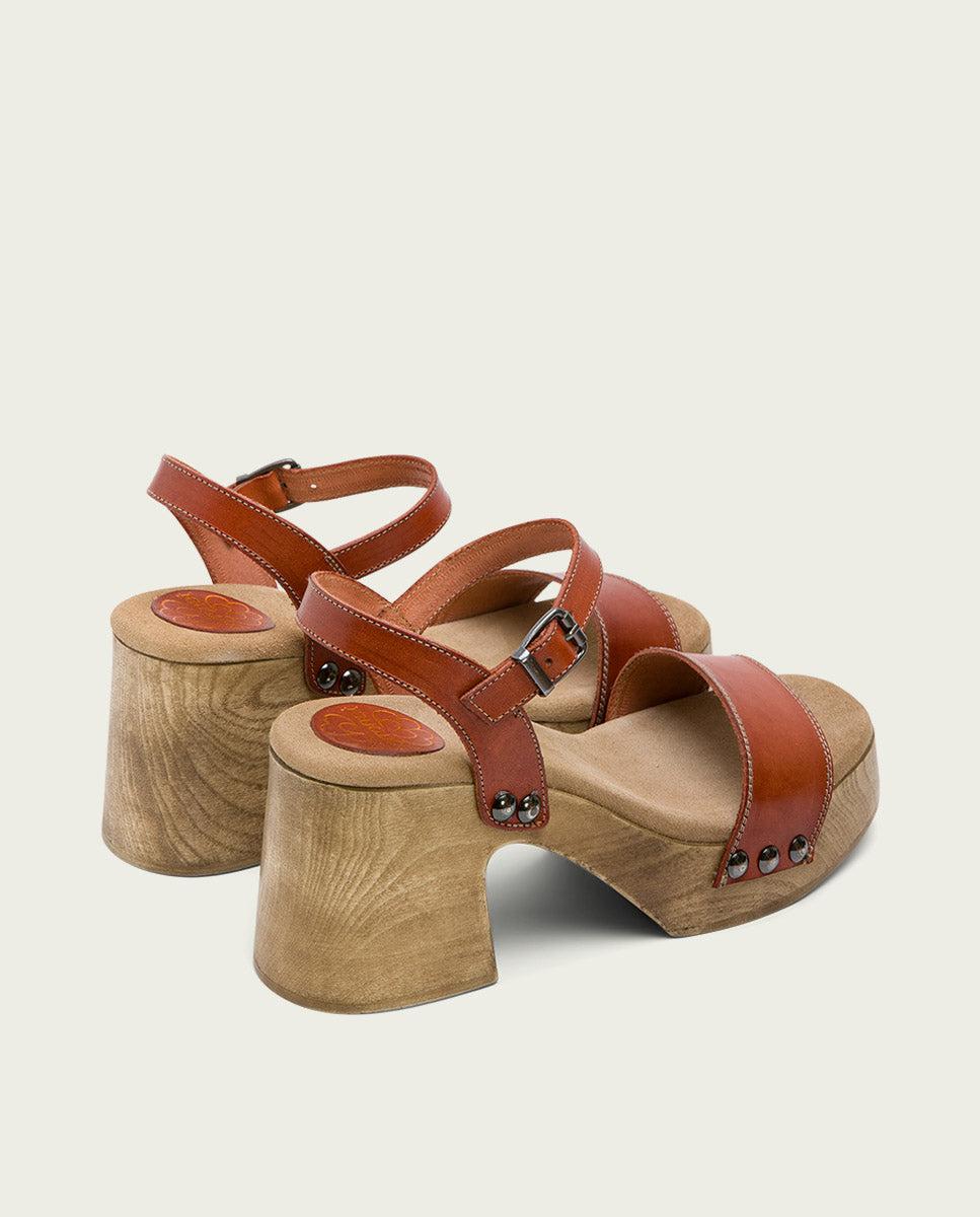 Porronet SANDALIA TACON MEDIO PIEL CUERO MAXINE