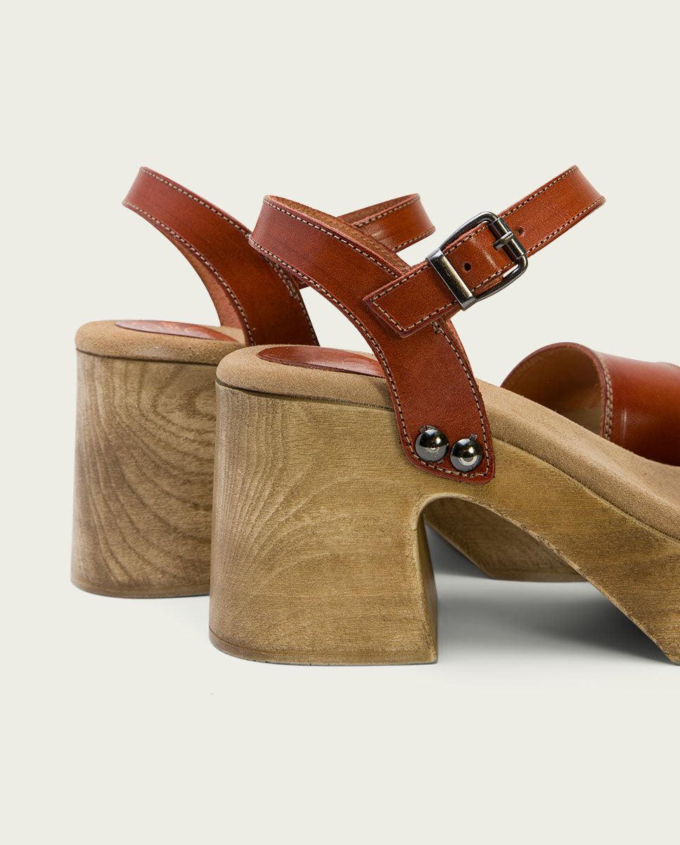 Porronet SANDALIA TACON MEDIO PIEL CUERO MAXINE