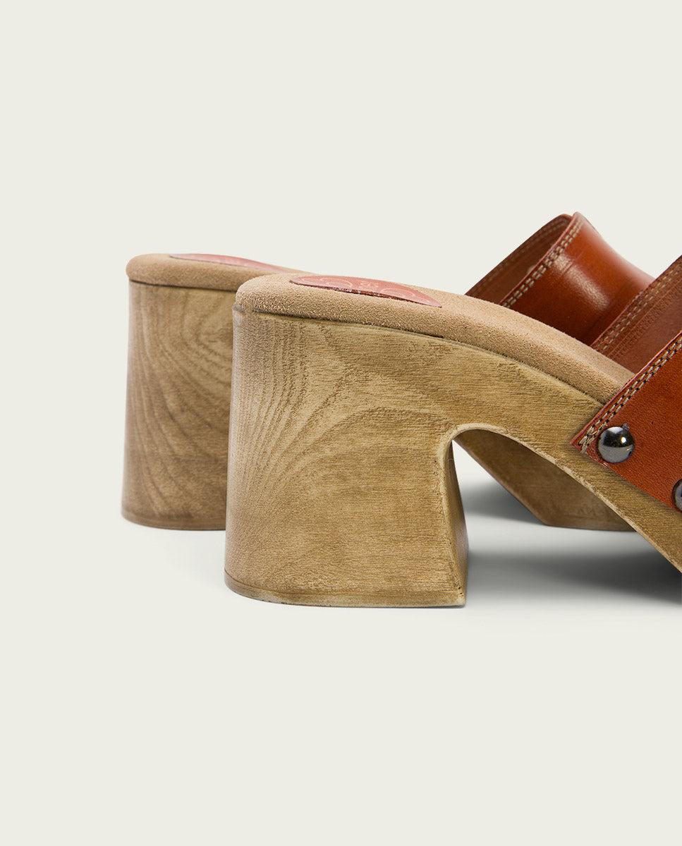 Porronet SANDALIA TACON MEDIO PIEL CUERO MERYL