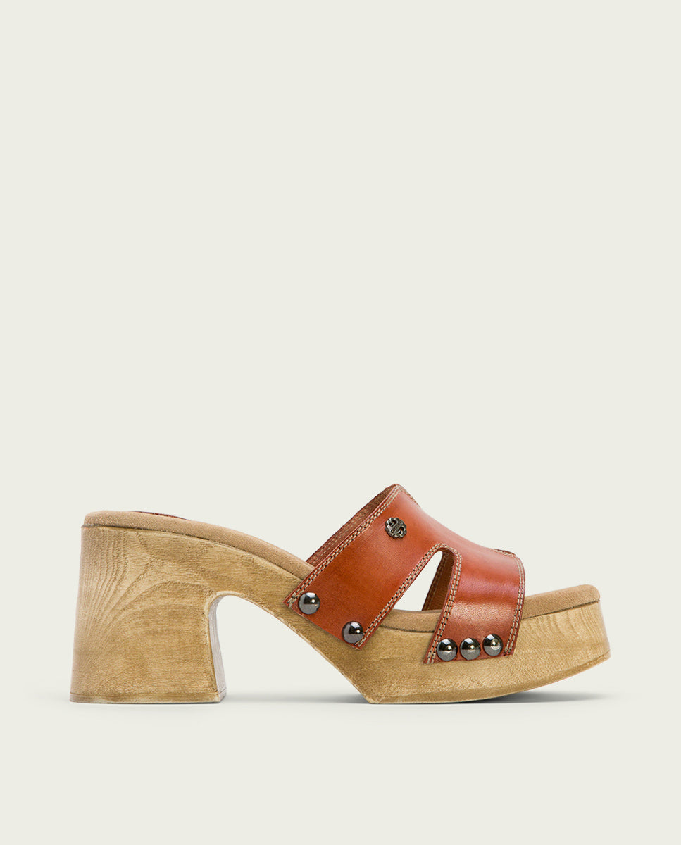 porronet SANDALIA TACON MEDIO PIEL CUERO MERYL