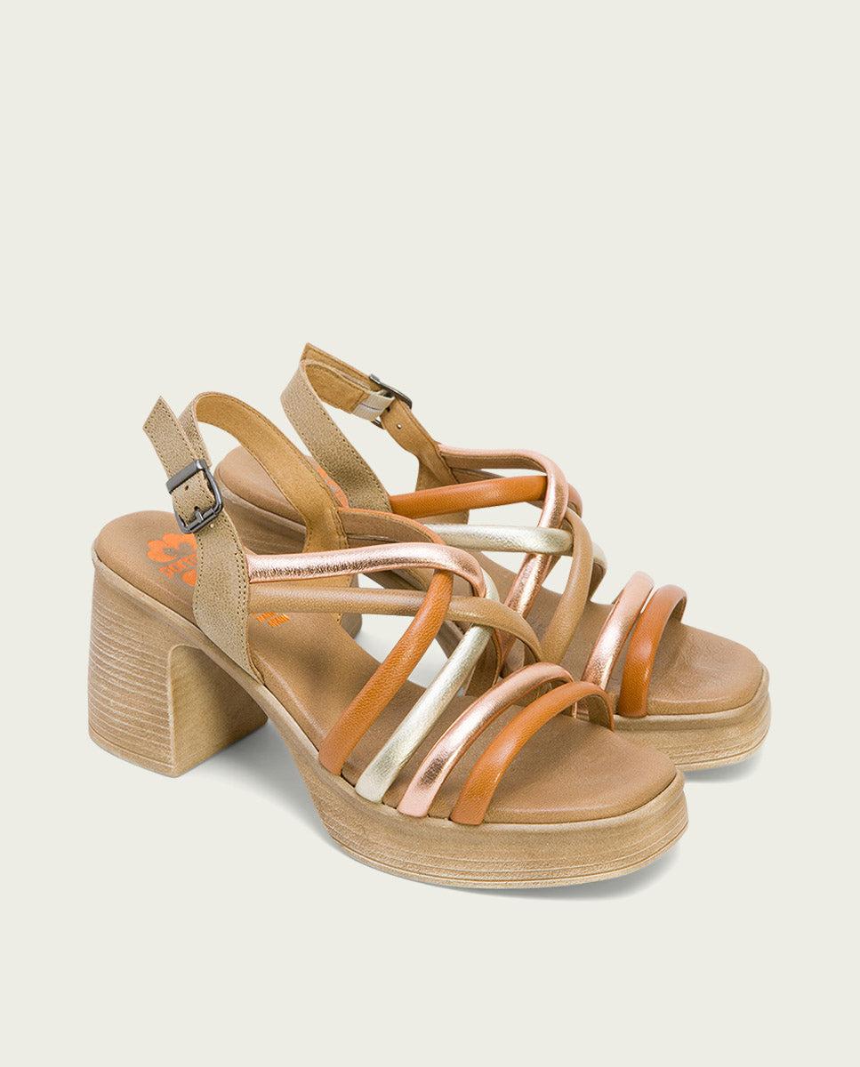 Porronet SANDALIA TACON PIEL ARENA IDRA