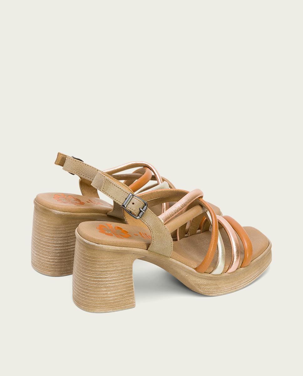 Porronet SANDALIA TACON PIEL ARENA IDRA