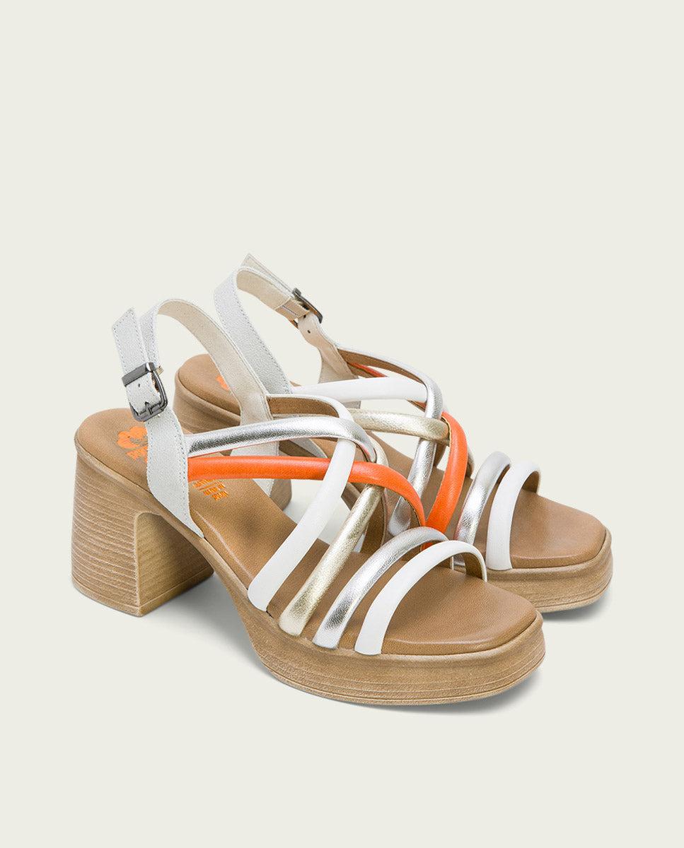 Porronet SANDALIA TACON PIEL BLANCA IDRA