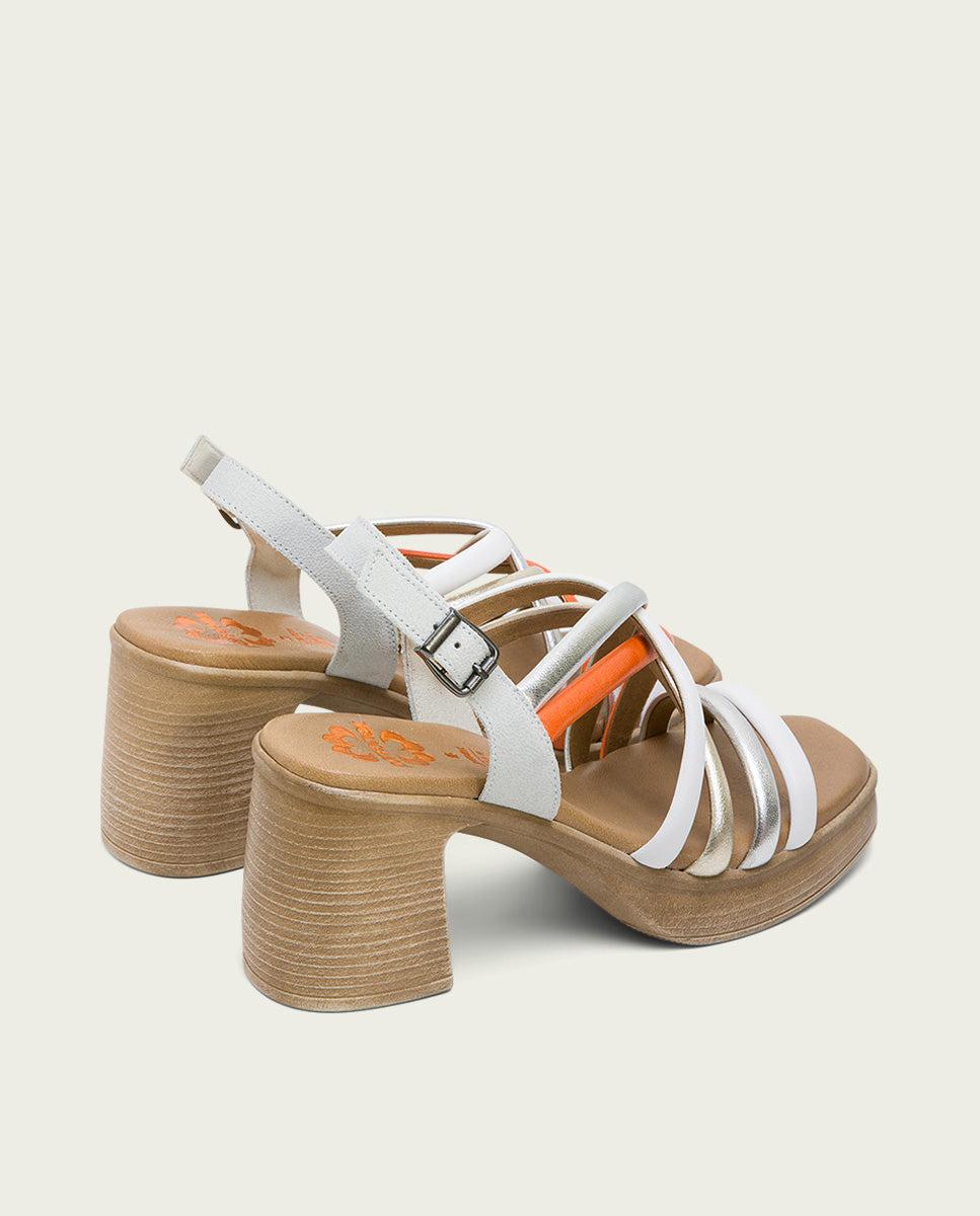 Porronet SANDALIA TACON PIEL BLANCA IDRA