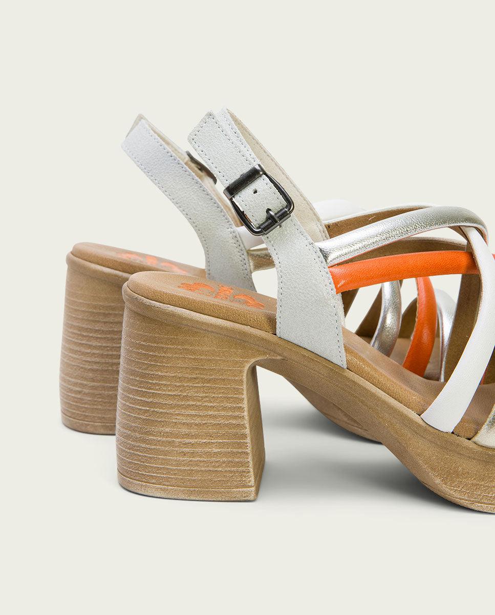 Porronet SANDALIA TACON PIEL BLANCA IDRA