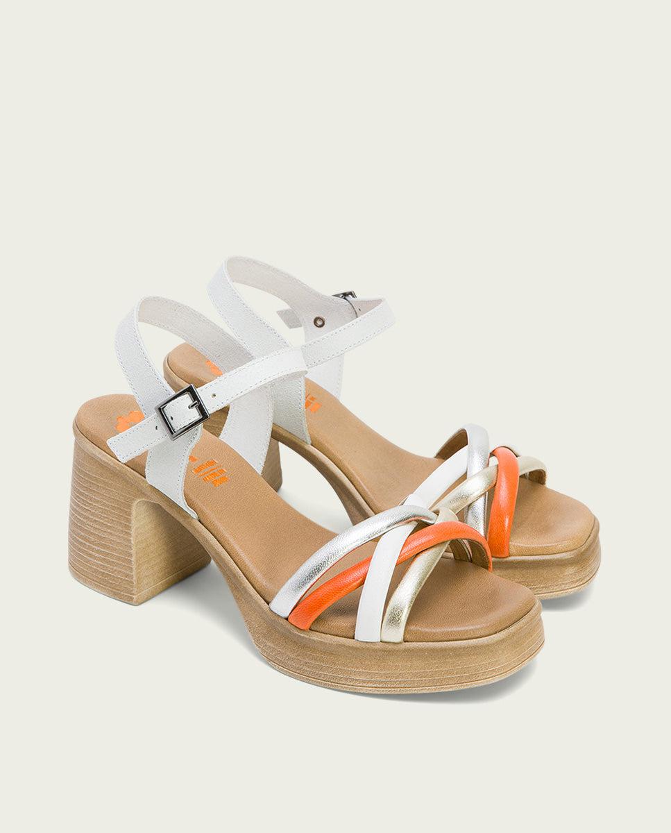 Porronet SANDALIA TACON PIEL BLANCO IBBIE