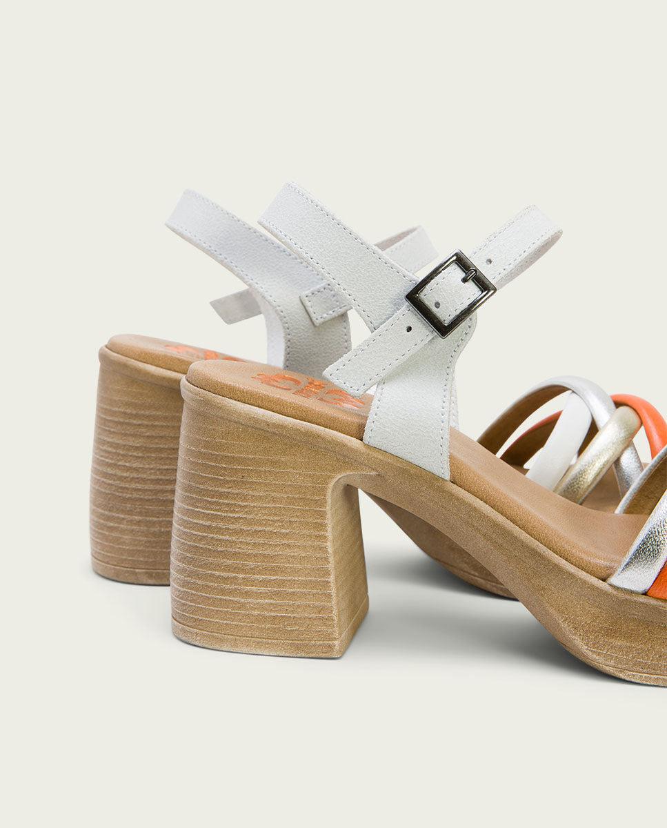 Porronet SANDALIA TACON PIEL BLANCO IBBIE