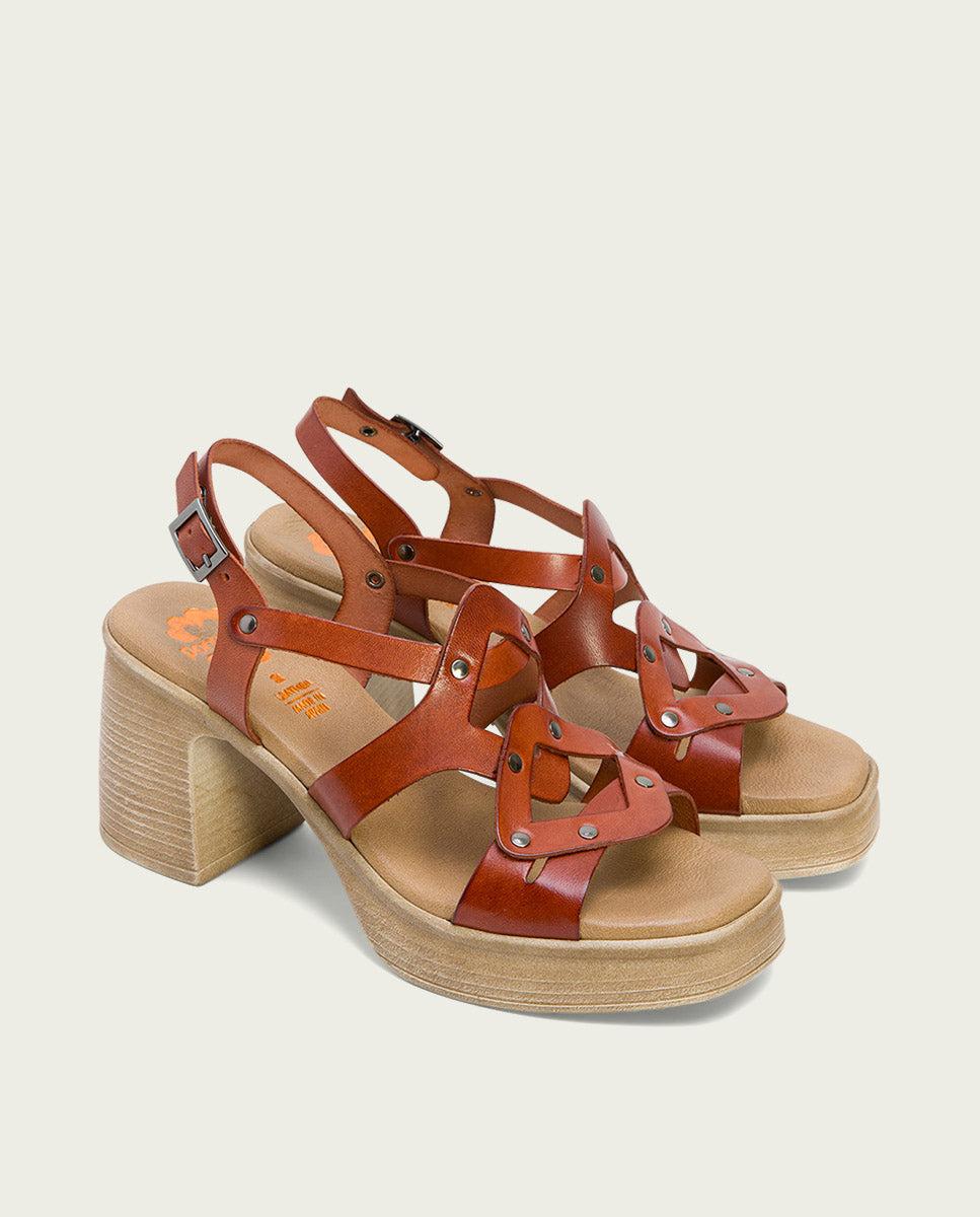 Porronet SANDALIA TACON PIEL CUERO IMALA