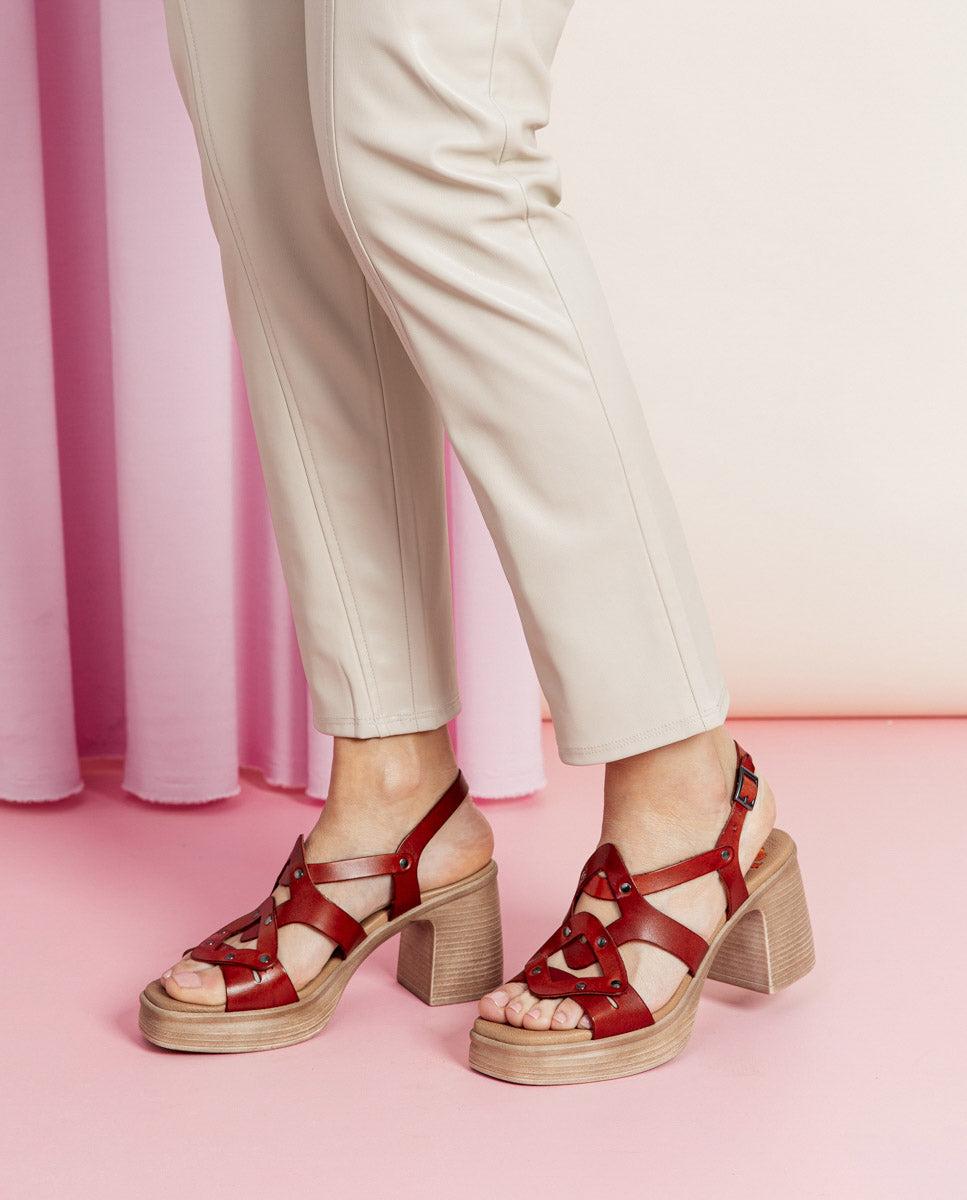 porronet SANDALIA TACON PIEL CUERO IMALA