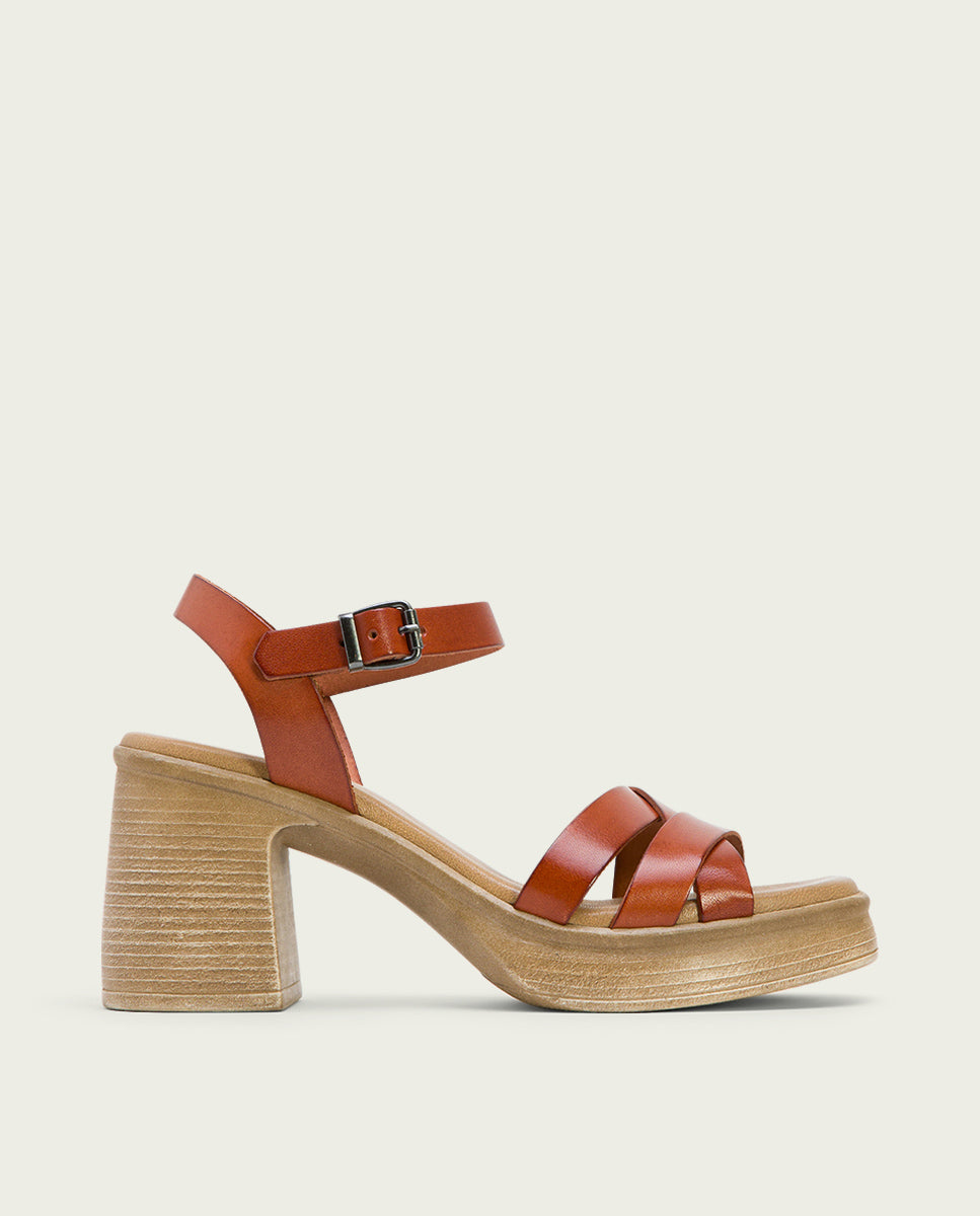 porronet SANDALIA TACON PIEL CUERO ISIS