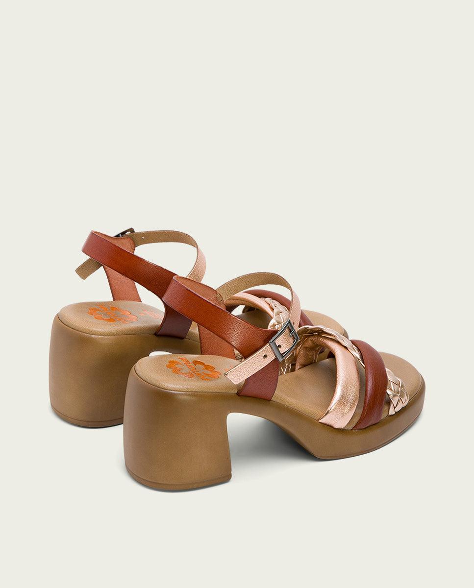 Porronet SANDALIA TACON PIEL CUERO ROSE HALEY