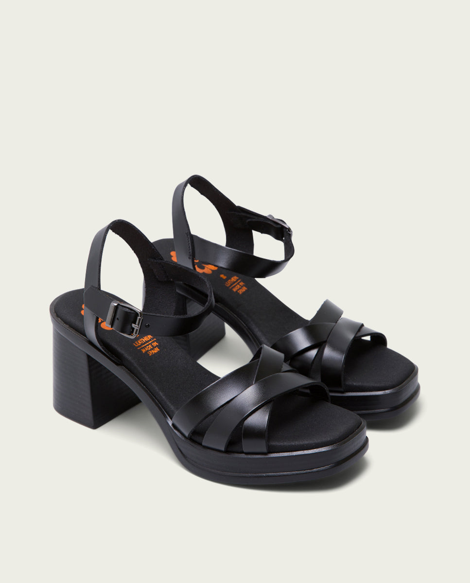 Porronet SANDALIA TACON PIEL NEGRA ISIS