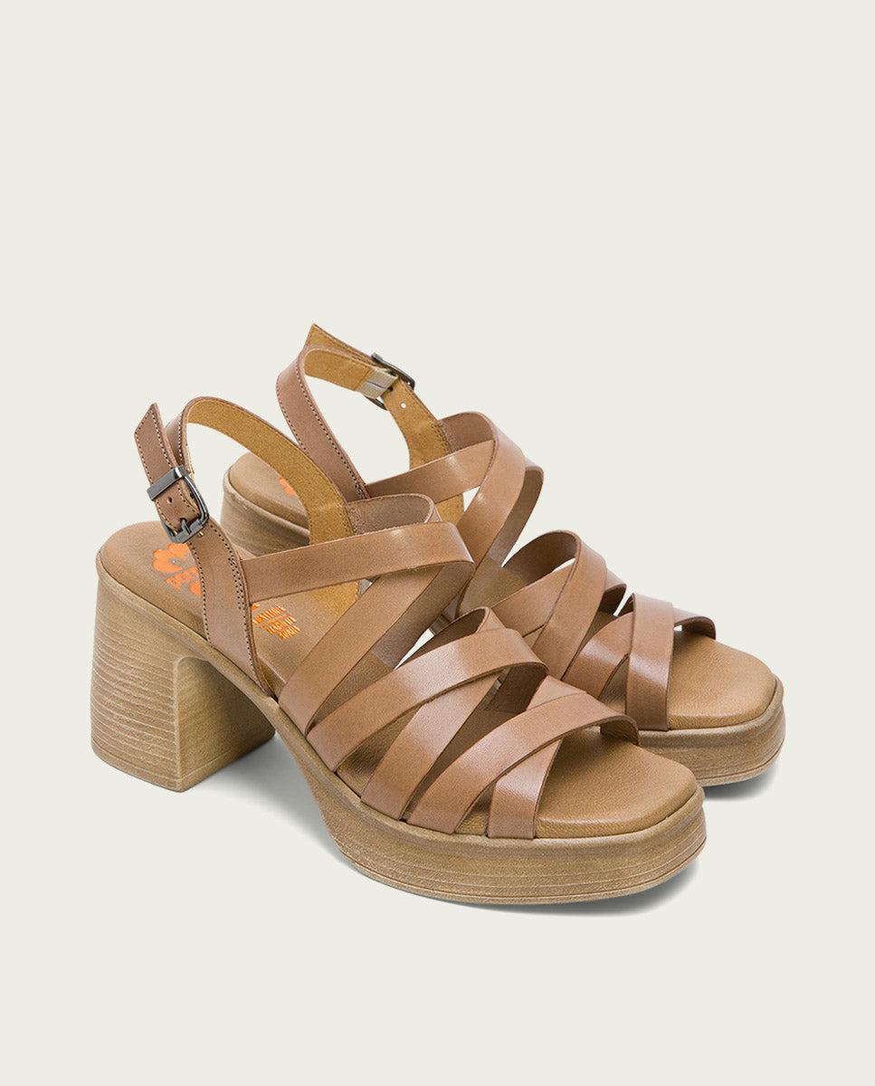 Porronet SANDALIA TACON PIEL TAUPE ILA