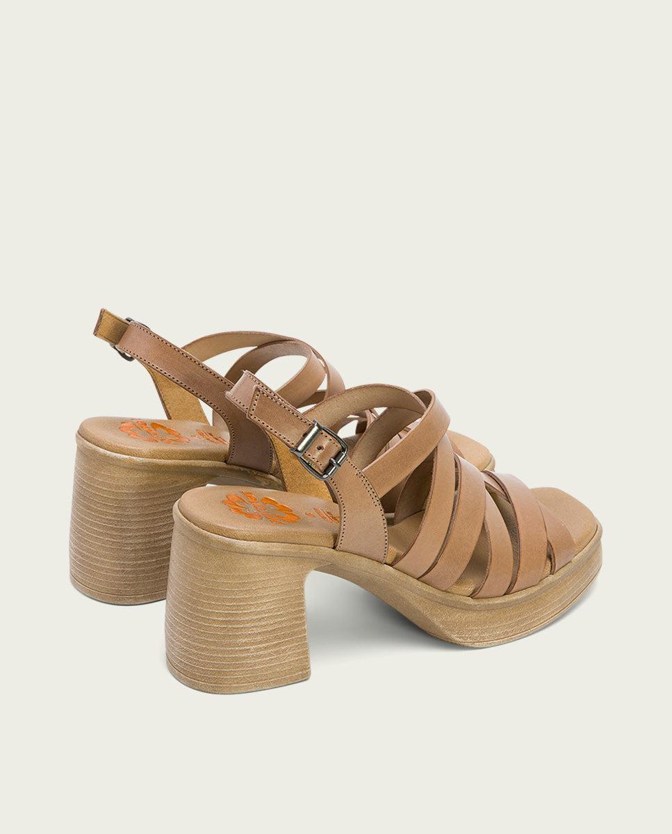 Porronet SANDALIA TACON PIEL TAUPE ILA