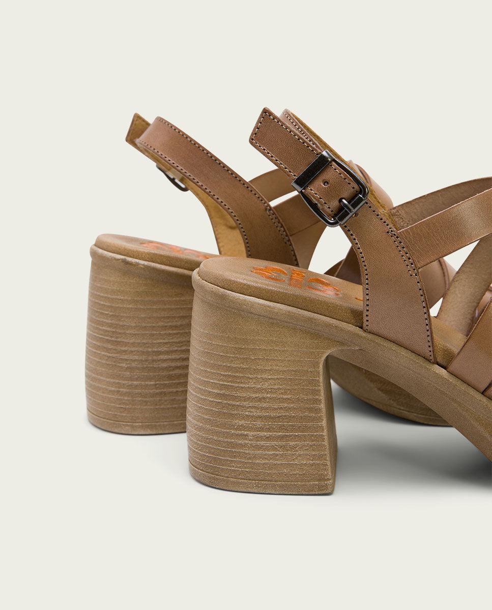 Porronet SANDALIA TACON PIEL TAUPE ILA