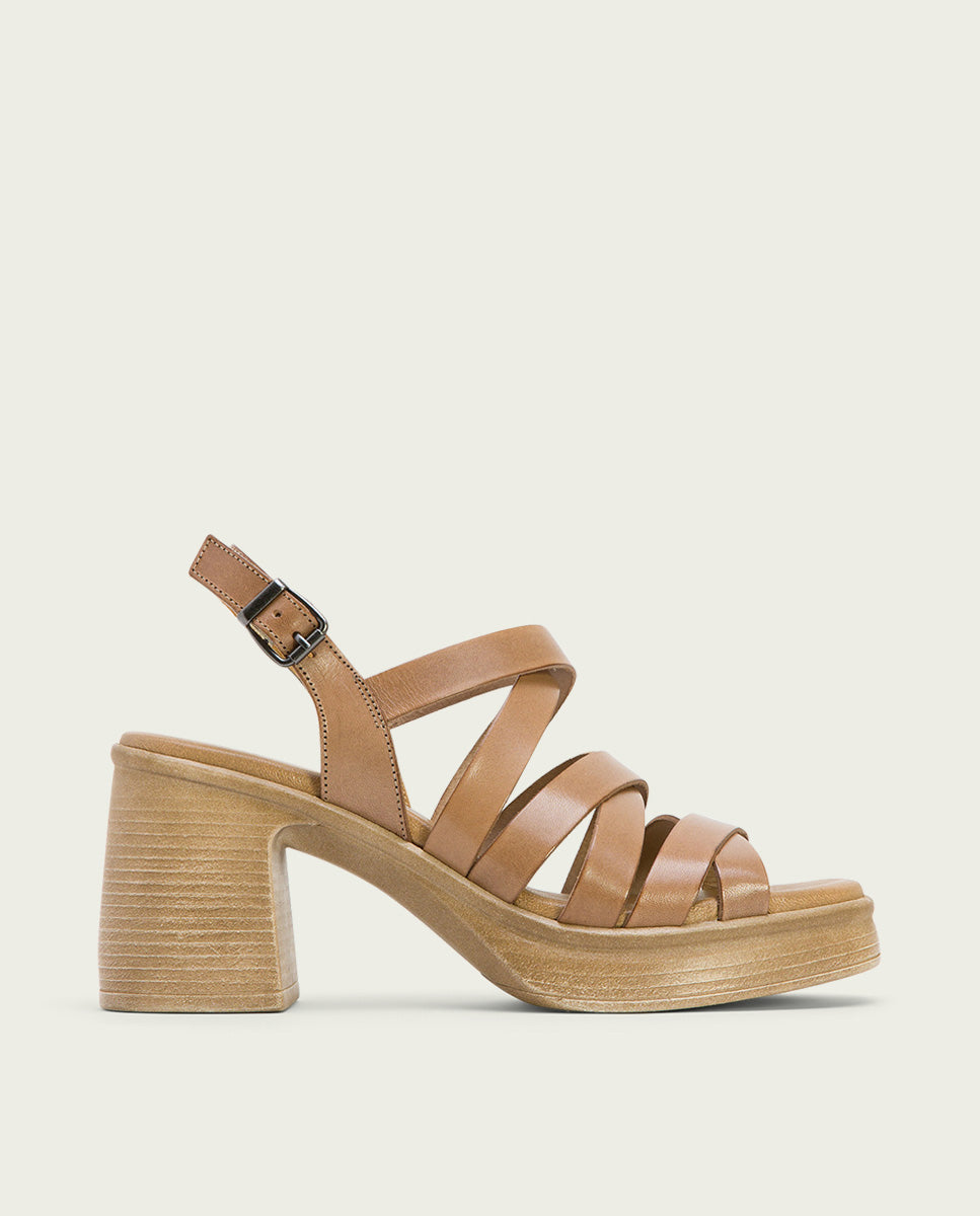 porronet SANDALIA TACON PIEL TAUPE ILA