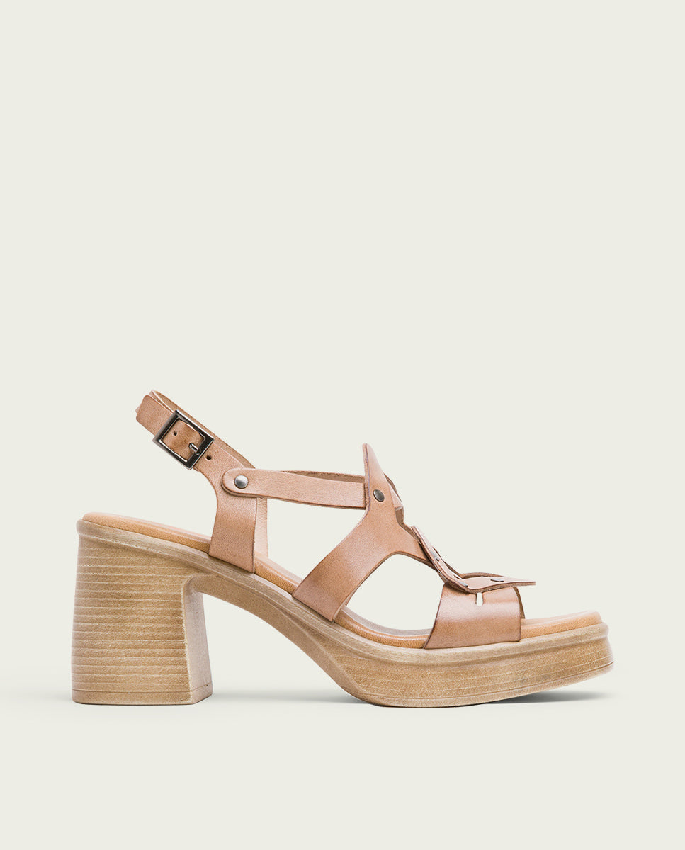 Porronet SANDALIA TACON PIEL TAUPE IMALA