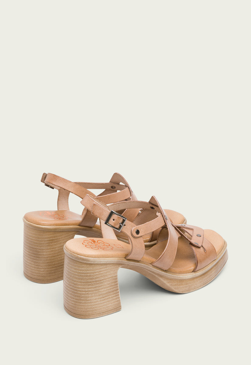 Porronet SANDALIA TACON PIEL TAUPE IMALA