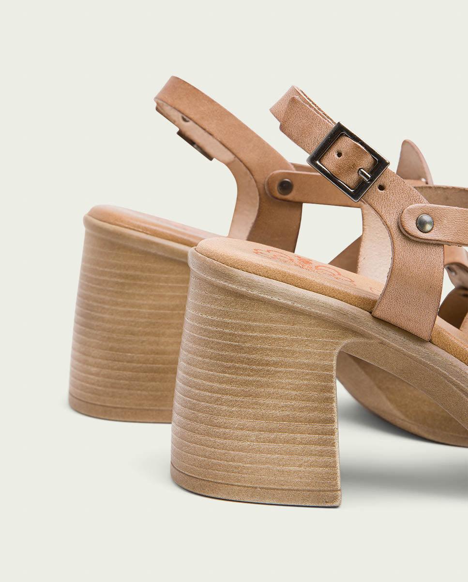 Porronet SANDALIA TACON PIEL TAUPE IMALA