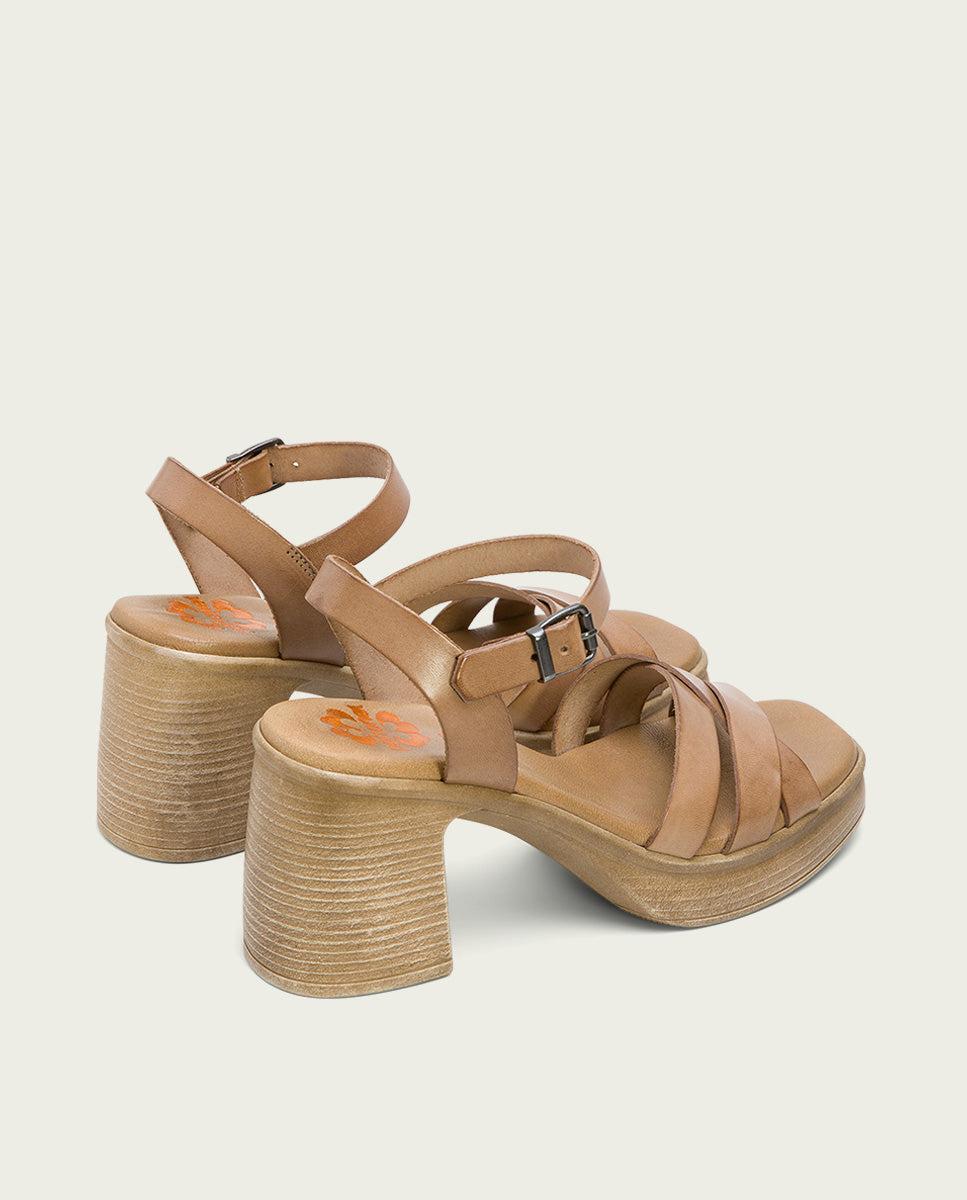 Porronet SANDALIA TACON PIEL TAUPE ISIS