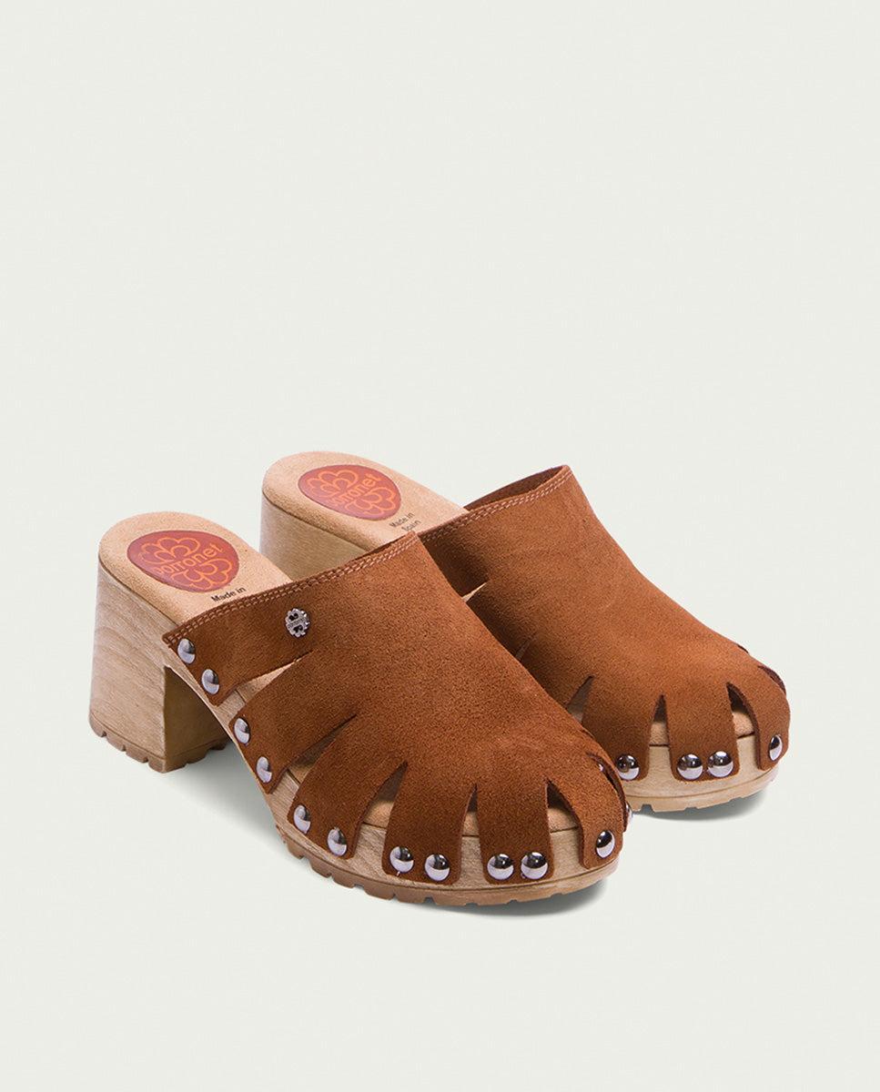 Porronet SANDALIA TACÓN SERRAJE CUERO GIA