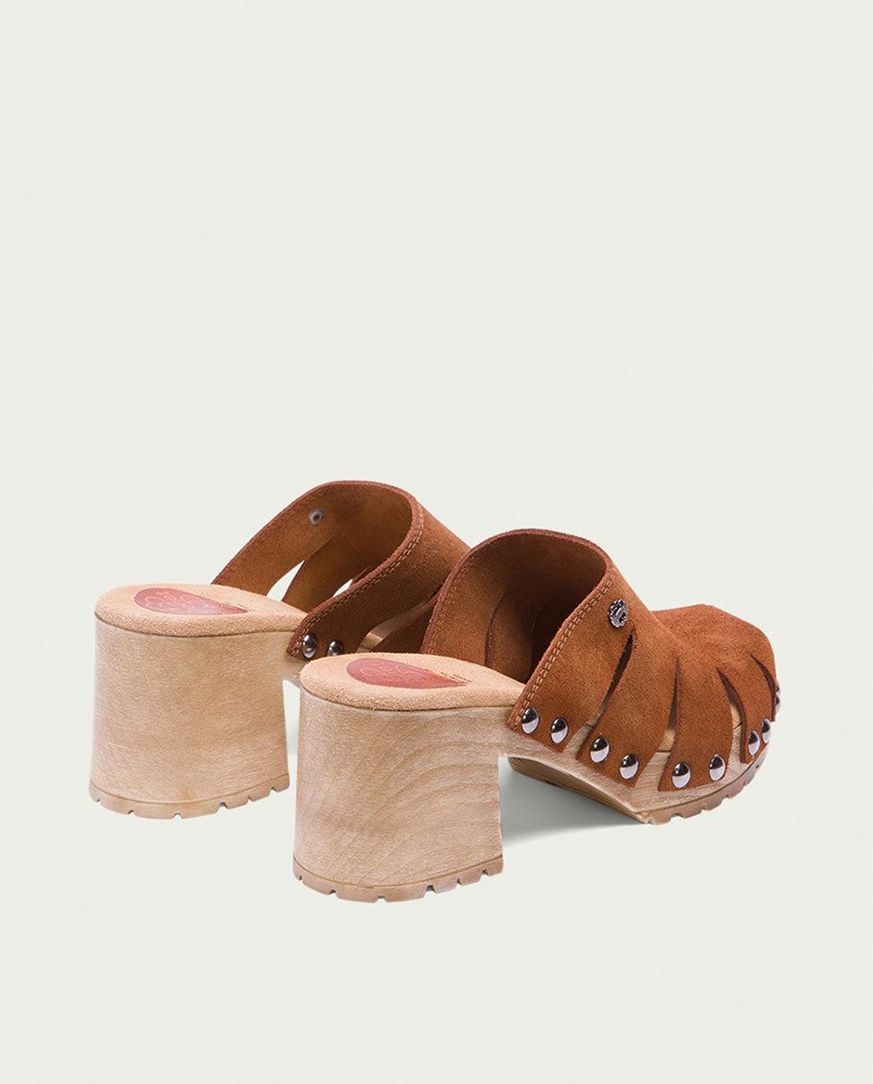 Porronet SANDALIA TACÓN SERRAJE CUERO GIA