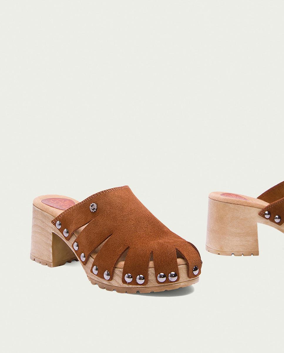 Porronet SANDALIA TACÓN SERRAJE CUERO GIA