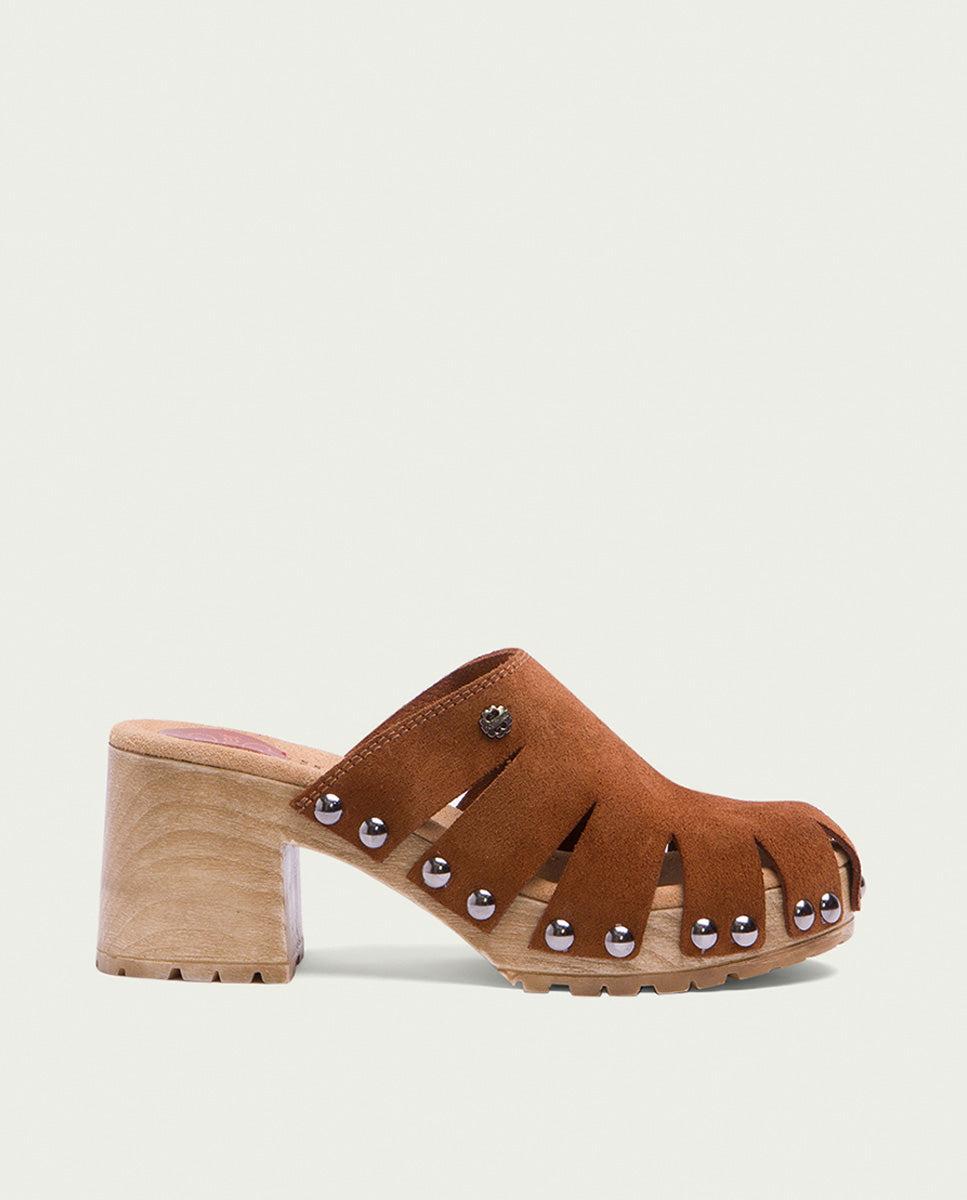 porronet SANDALIA TACÓN SERRAJE CUERO GIA