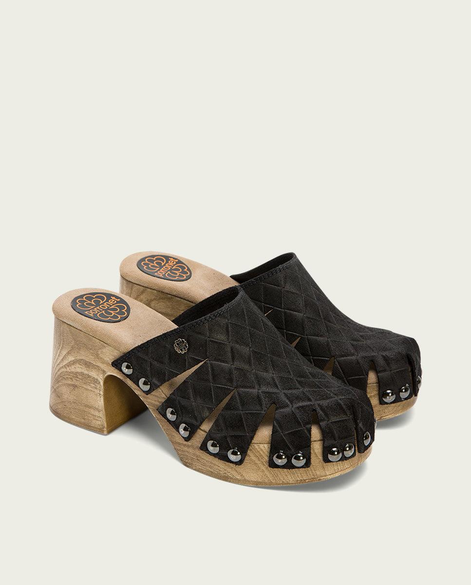 Porronet ZUECO TACÓN SERRAJE NEGRO MALLA