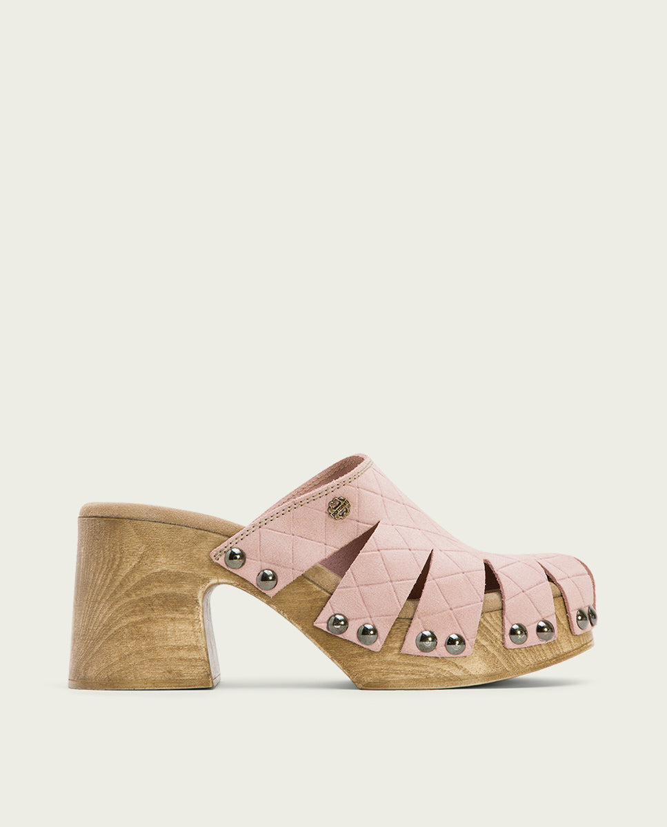 Porronet ZUECO TACÓN SERRAJE ROSA MALLA