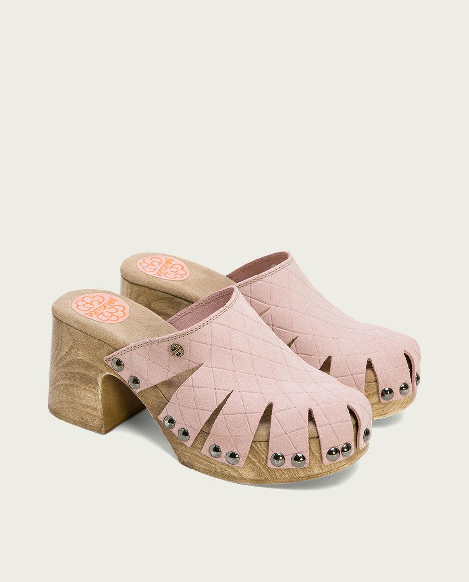 Porronet ZUECO TACÓN SERRAJE ROSA MALLA