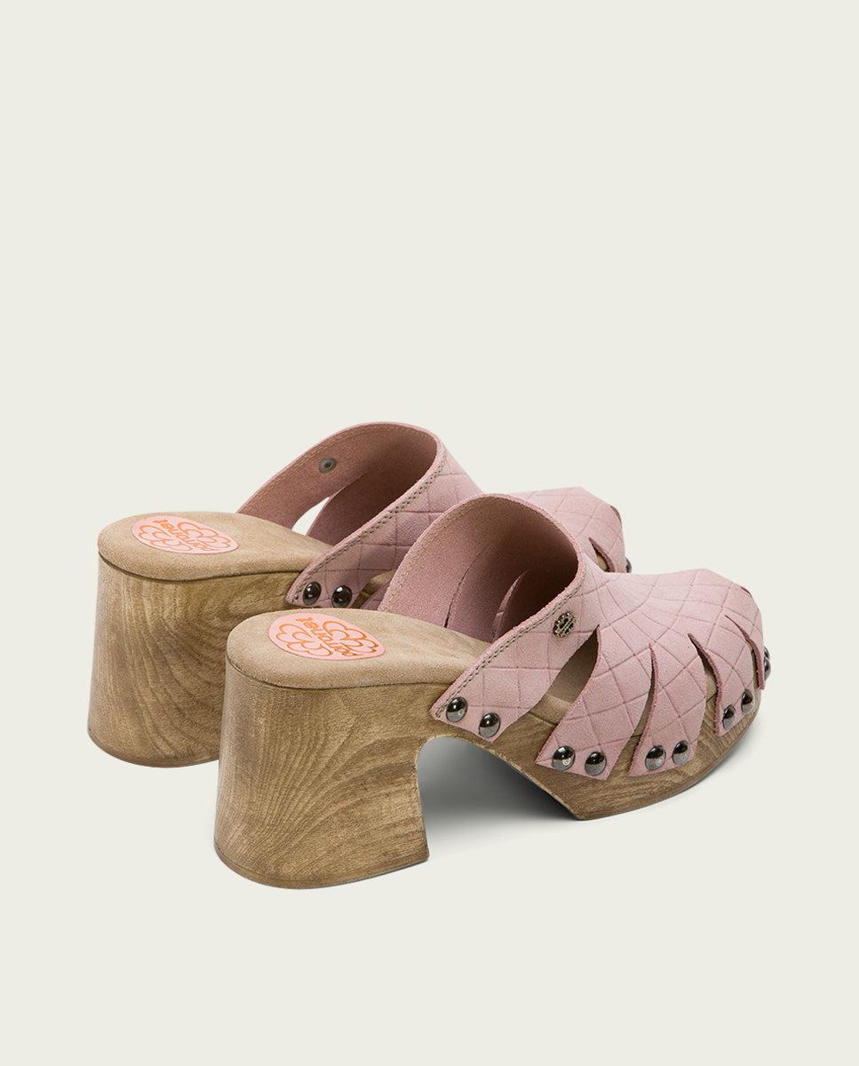 Porronet ZUECO TACÓN SERRAJE ROSA MALLA