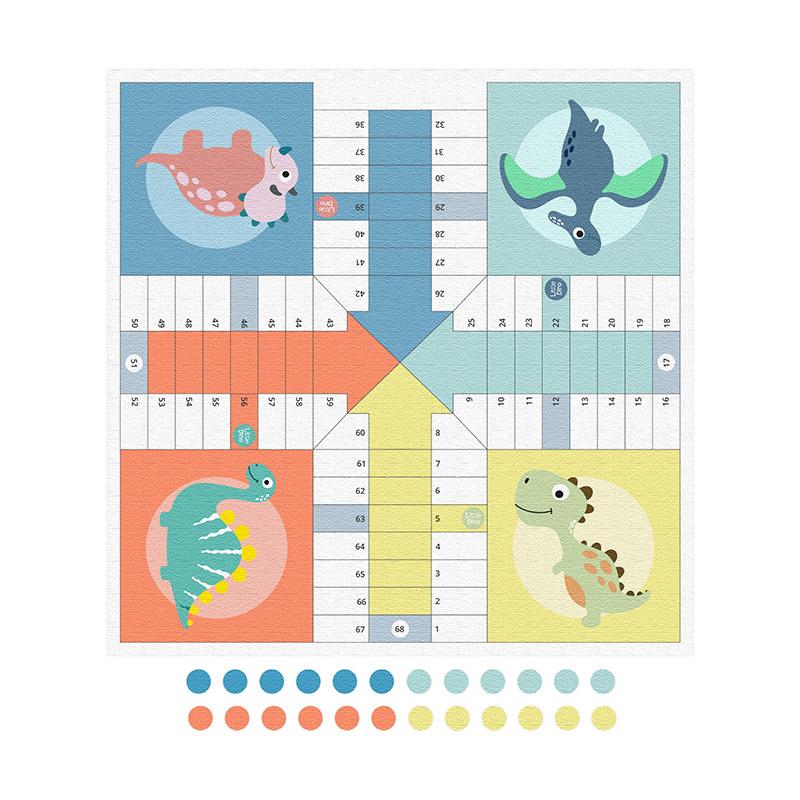 printodecor Alfombra didáctica infantil Parchís Dinosaurios