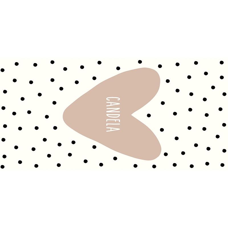 printodecor Alfombra Vinílica Infantil Corazón marrón