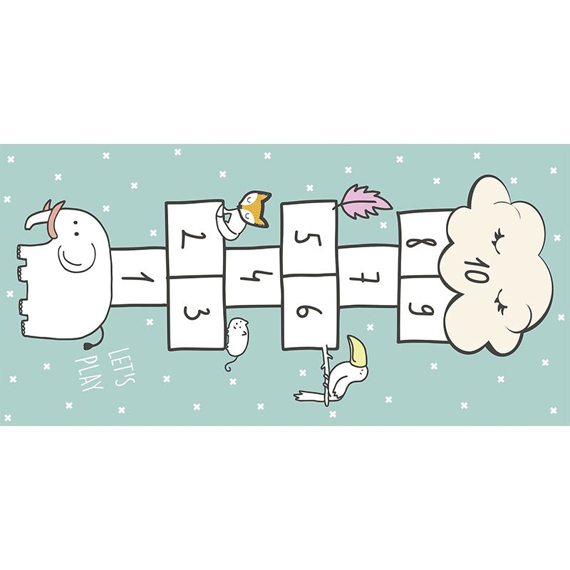 printodecor Alfombra Vinílica Infantil Rayuela Dreams Turquesa