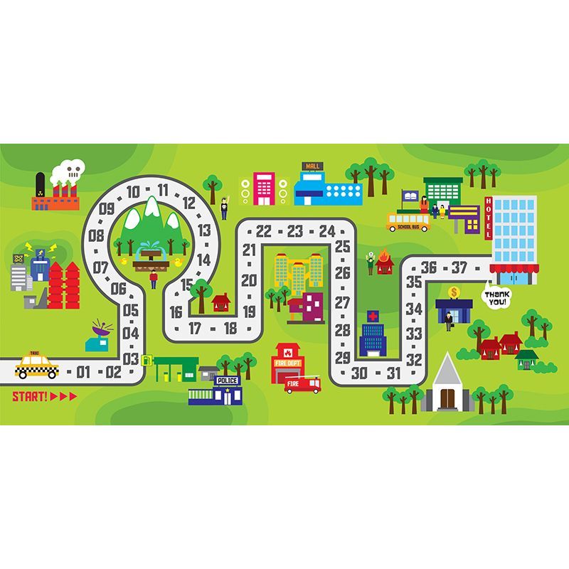 printodecor Alfombra Vinílica Infantil Ruta de Taxi