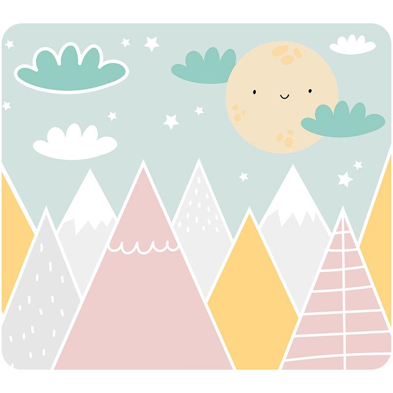 Printodecor Cabecero De Cama De Vinilo Infantil Happy Mountains