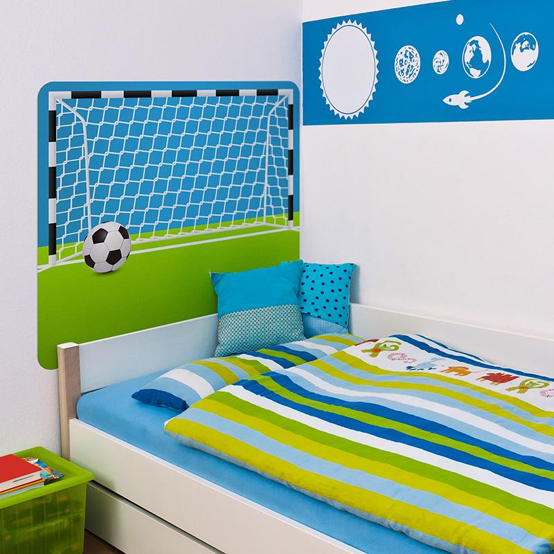 printodecor Cabecero de cama de vinilo Infantil portería de futbol