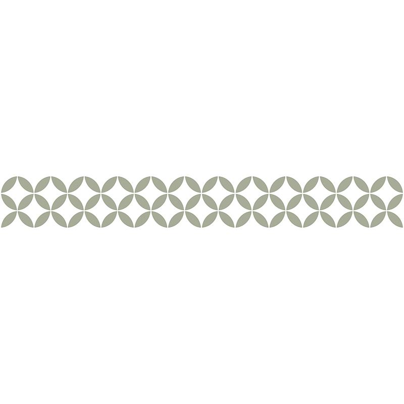 Printodecor Cenefa Autoadhesiva Gracia Blanco Y Verde Oliva