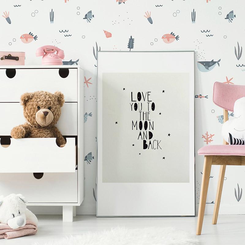 printodecor Papel pintado autoadhesivo Fondo del mar