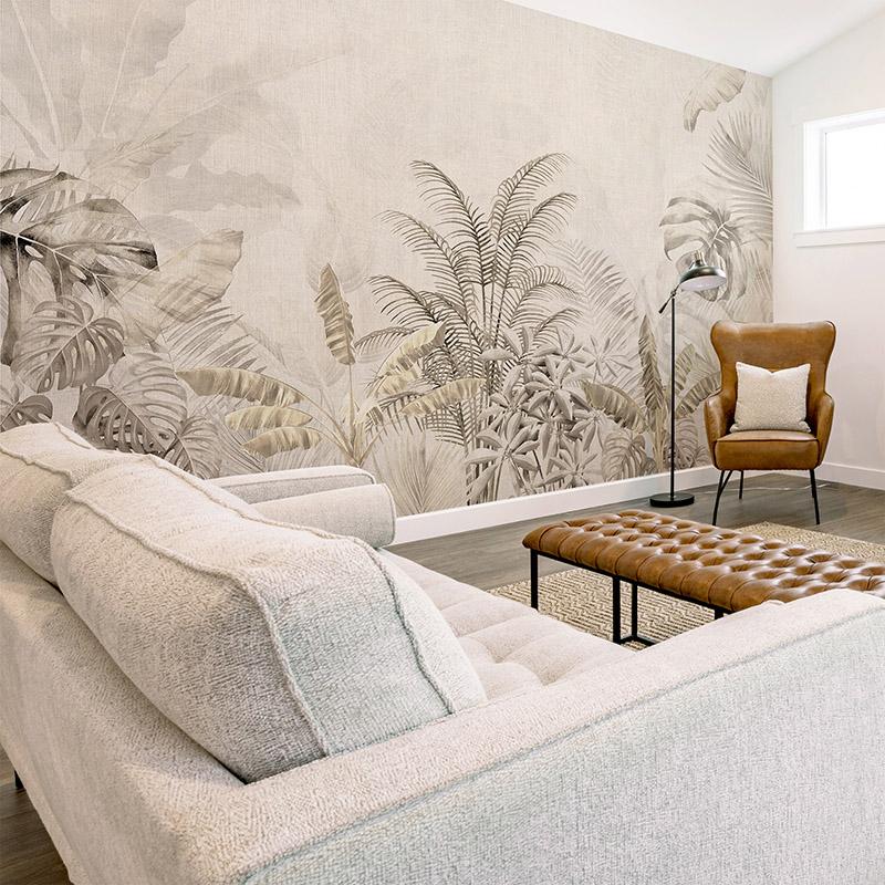 printodecor Papel pintado autoadhesivo mural Beige jungle